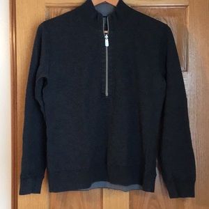Tommy Bahama Reversible Gray and Charcoal Half Zip in Size Medium